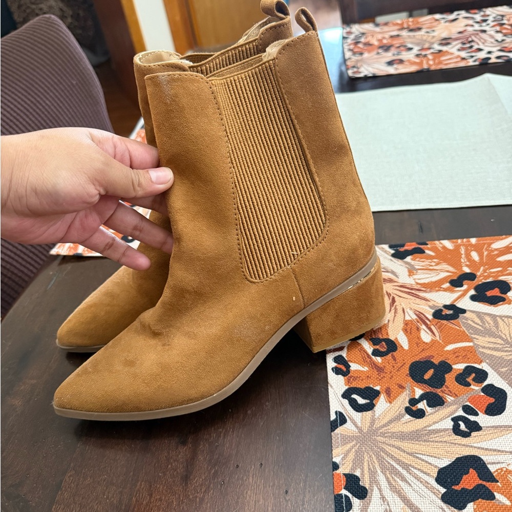 Express Brown Ankle Booties